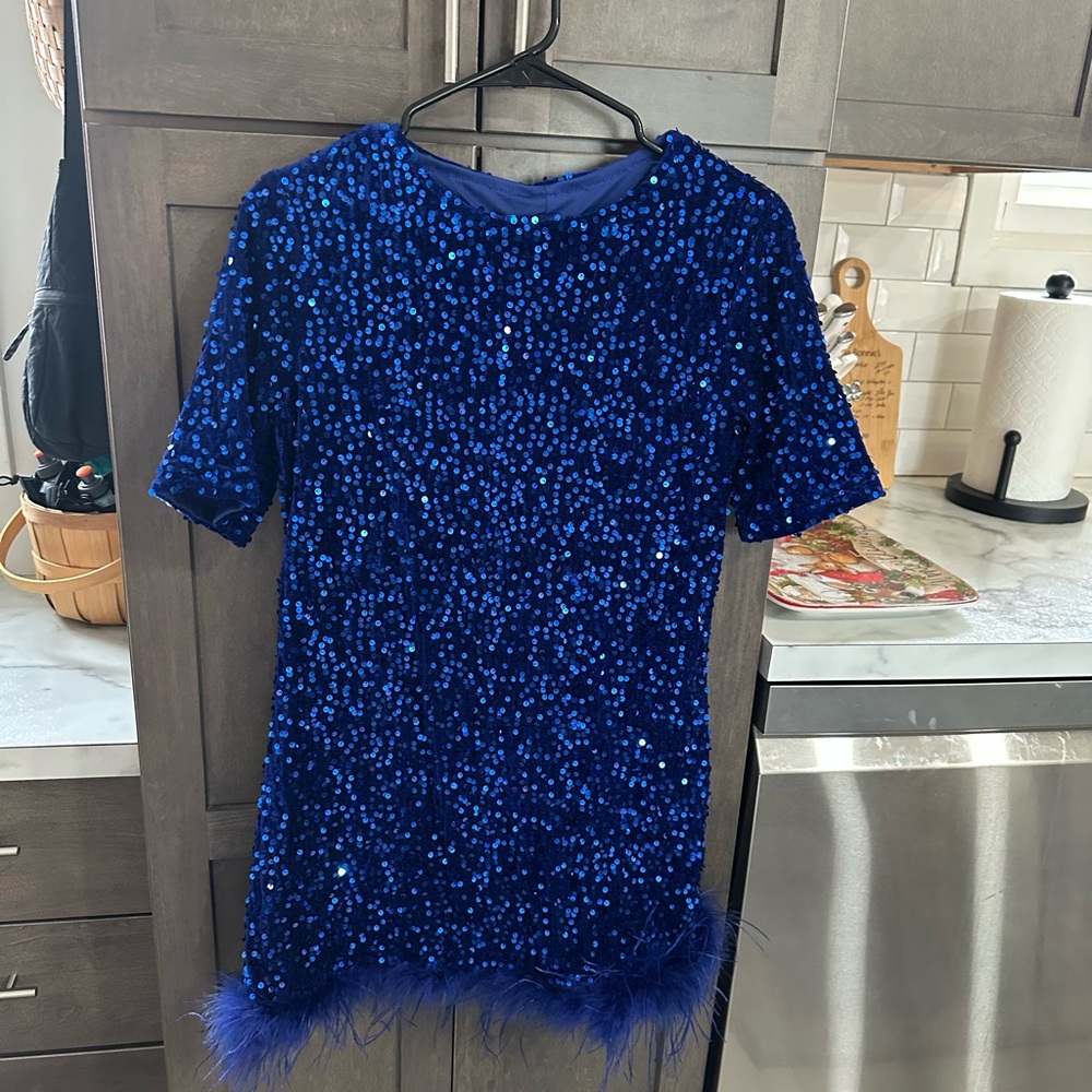 Blue sequin fashion nova dress!